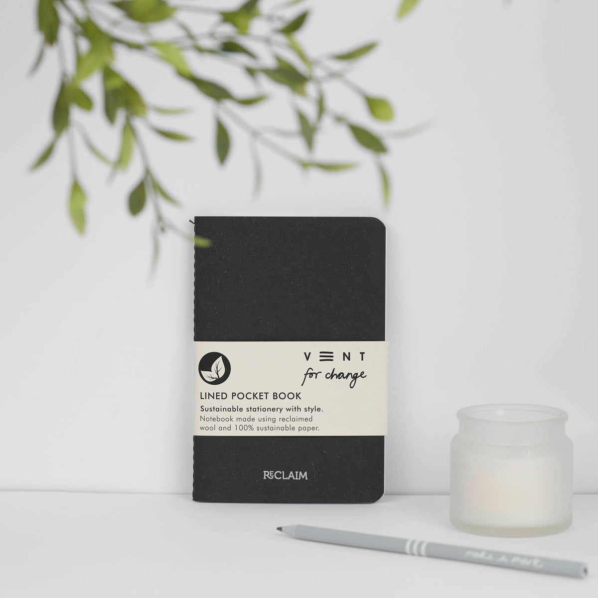 Vent for change A6 Pocket Journal RECYCLED WOOL