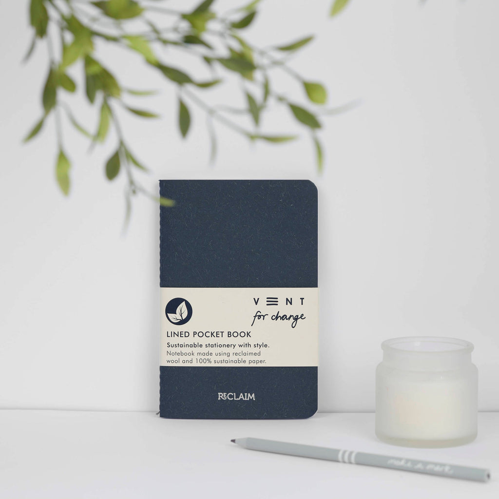 Vent for change A6 Pocket Journal RECYCLED WOOL