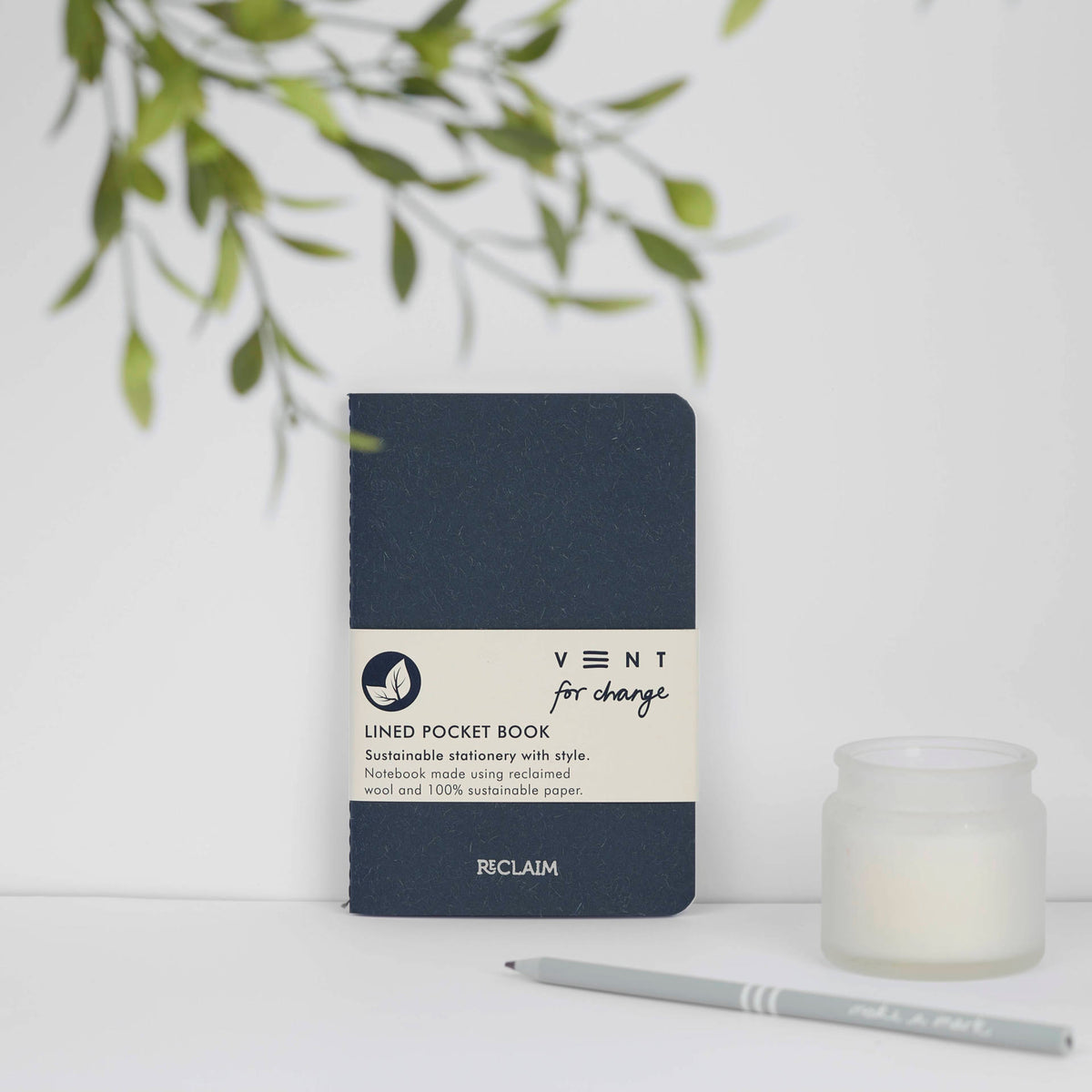 Vent for change A6 Pocket Journal RECYCLED WOOL