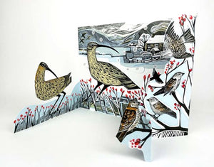 Curlew At Christmas Freestanding Advent Calendar by Angela Harding