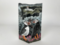 3D folding card - Fair Isle Puffins at the North Lighthouse
