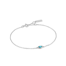 Load image into Gallery viewer, Making waves turquoise wave bracelet silver

