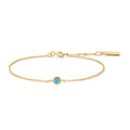 Gold Bezel-Set Turquoise Solitaire Bracelet