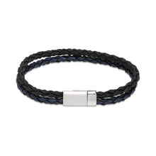 Load image into Gallery viewer, Double Leather Bracelet with Stainless Steel Clasp B507
