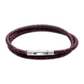 Leather Bracelet with Stainless Steel Clasp B511