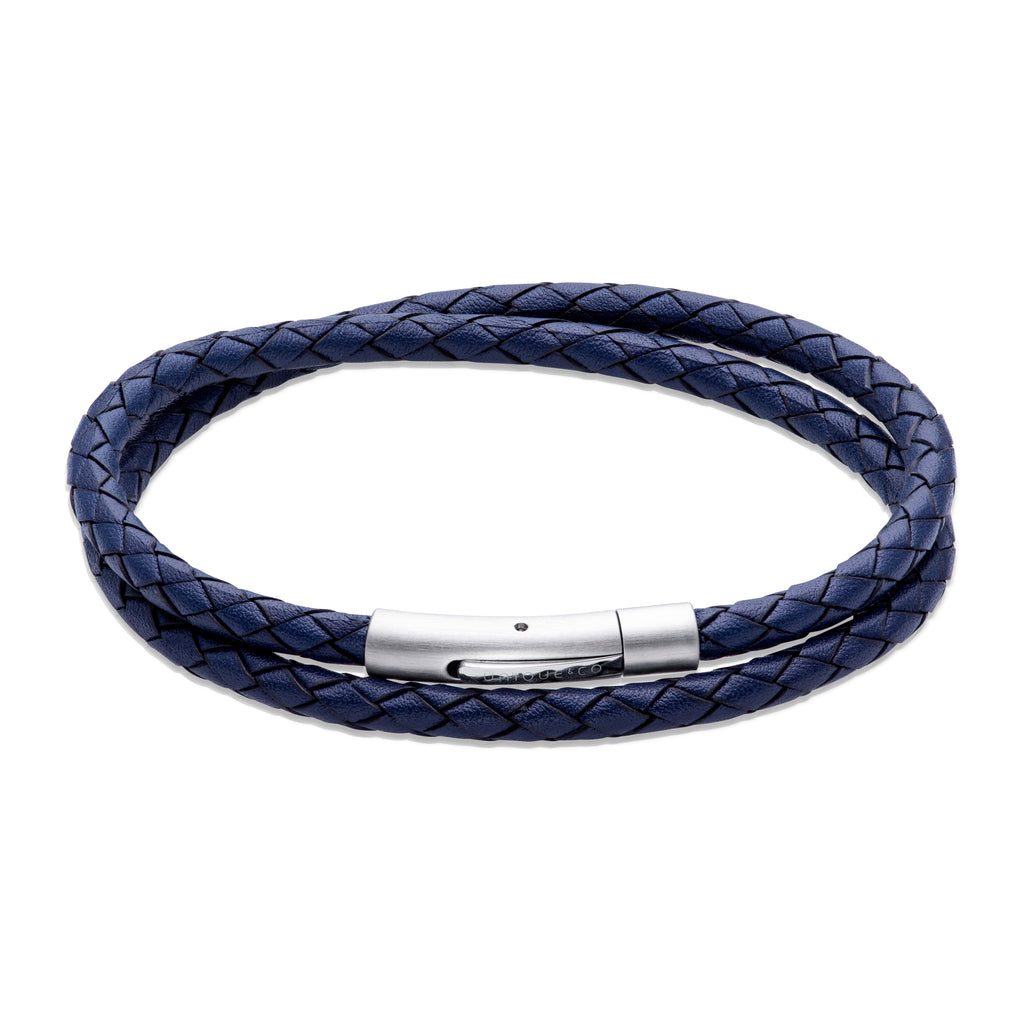 Leather Bracelet with Stainless Steel Clasp B511