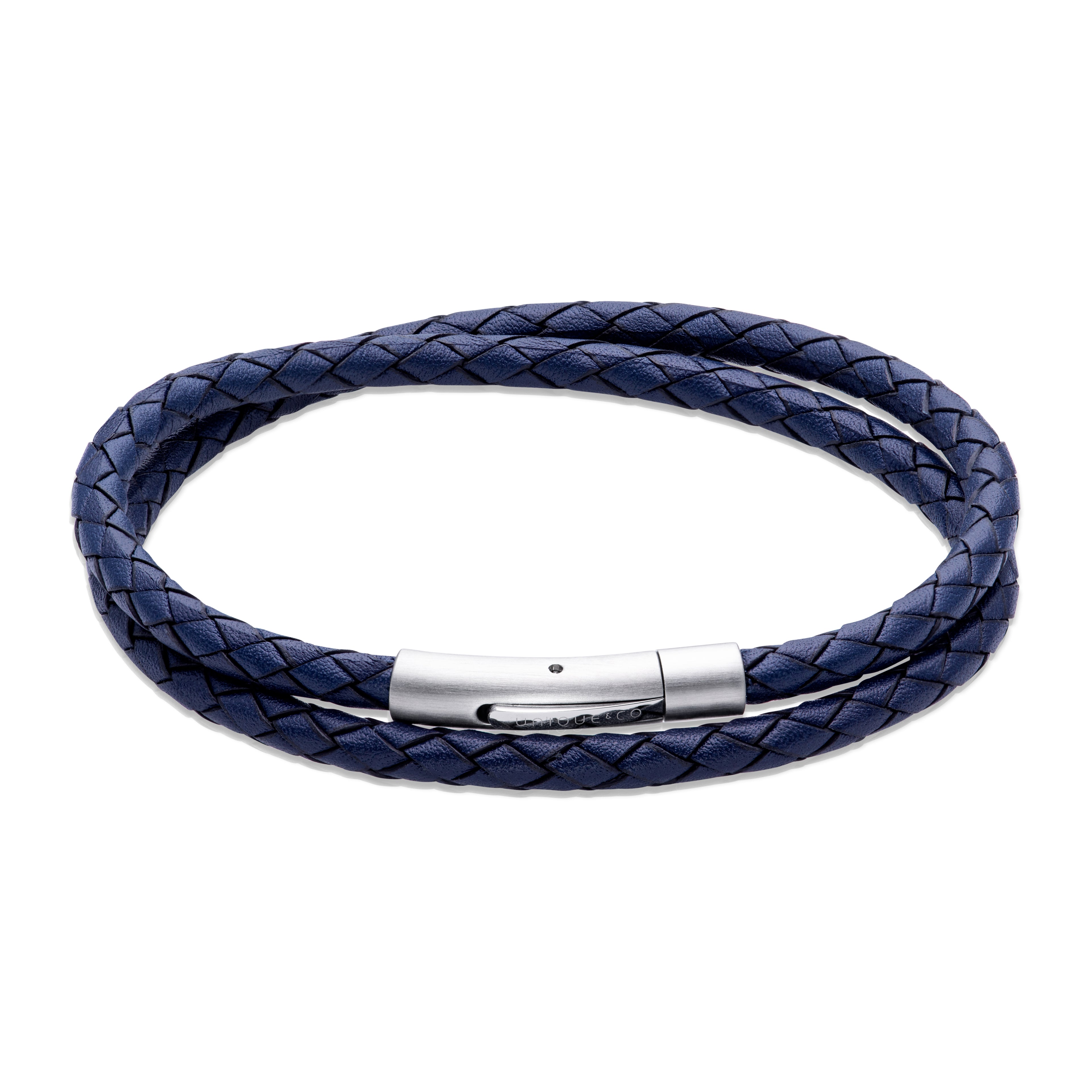 Leather Bracelet with Stainless Steel Clasp B511