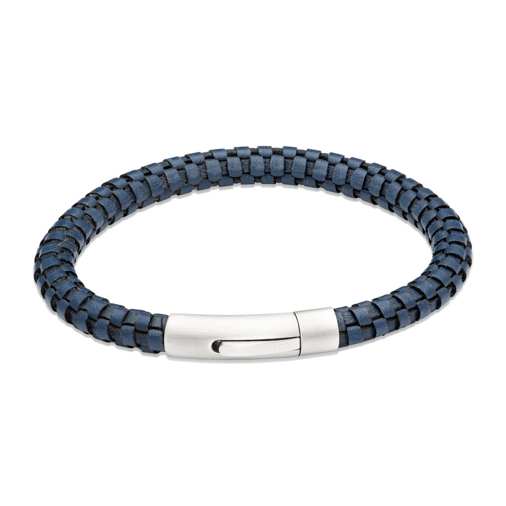 Leather Bracelet Edge with Matte/polished Stainless Steel Clasp B543