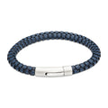 Leather Bracelet Edge with Matte/polished Stainless Steel Clasp B543