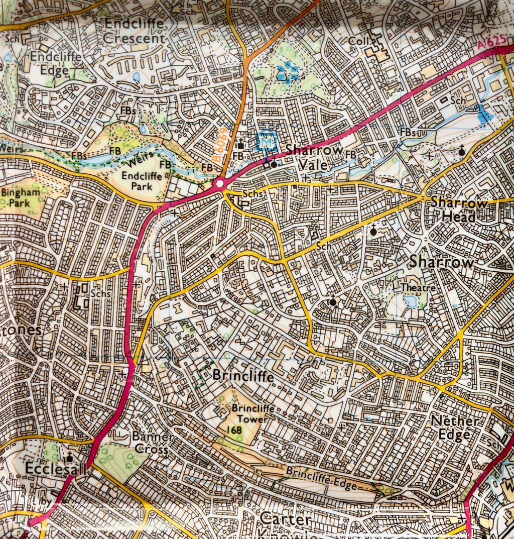 Sheffield Map melamine tray