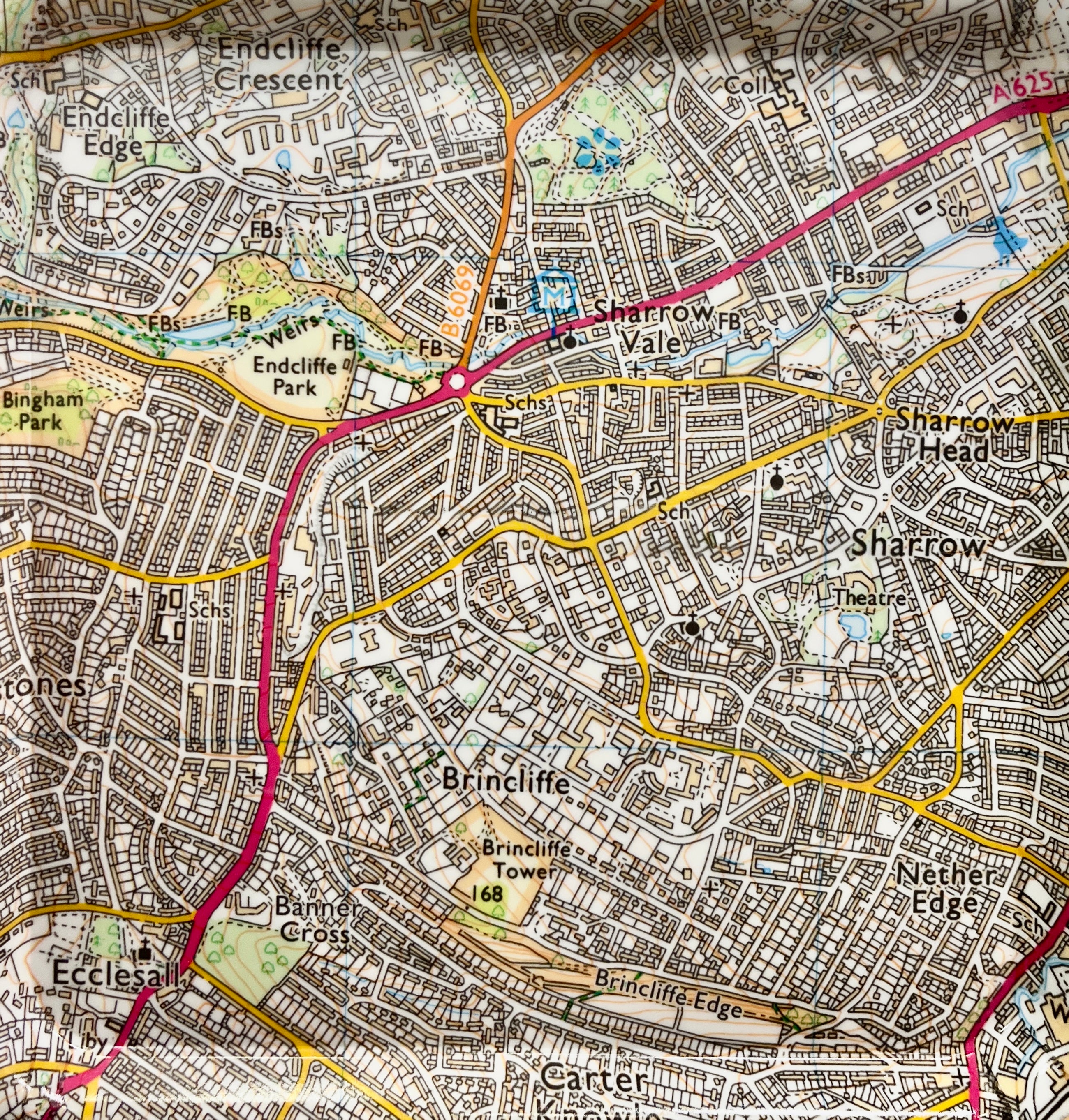Sheffield Map melamine tray