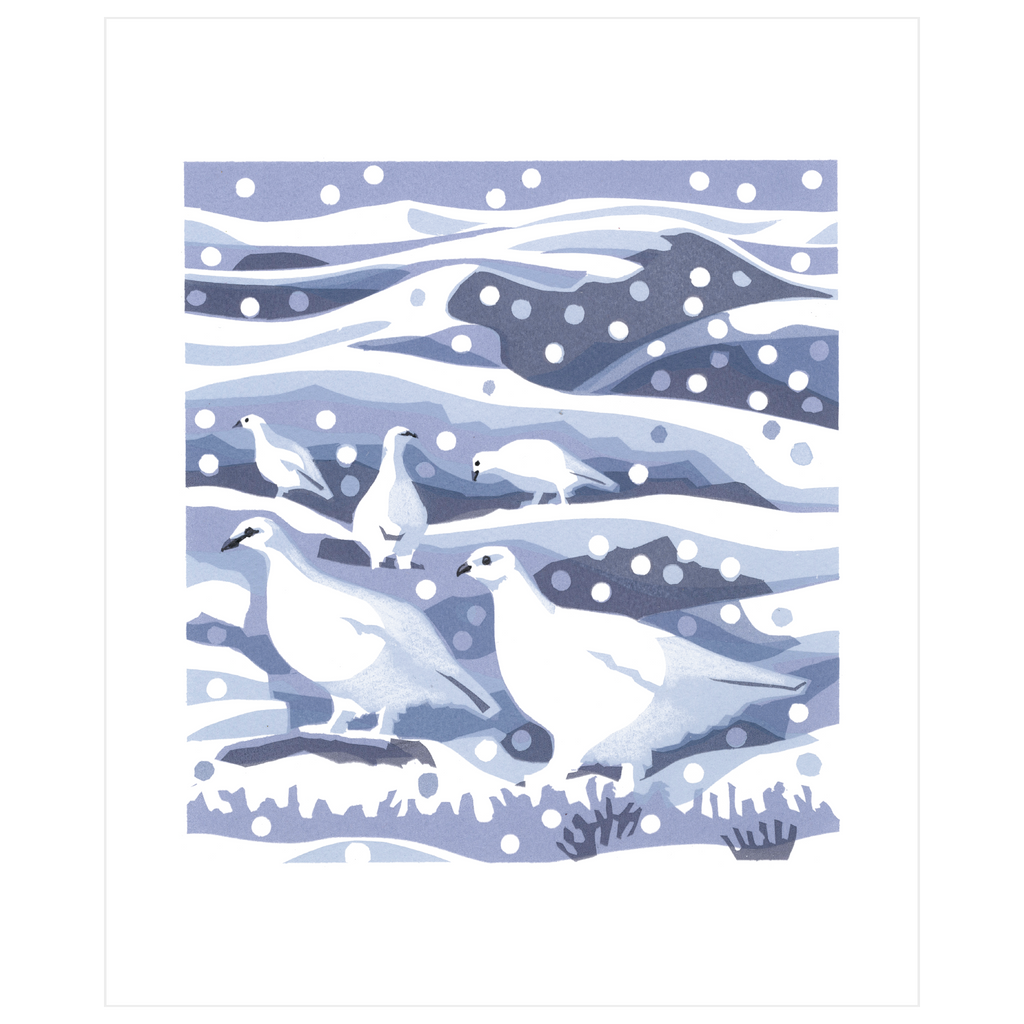 Ptarmigan greeting card by Carry Akroyd, view 2