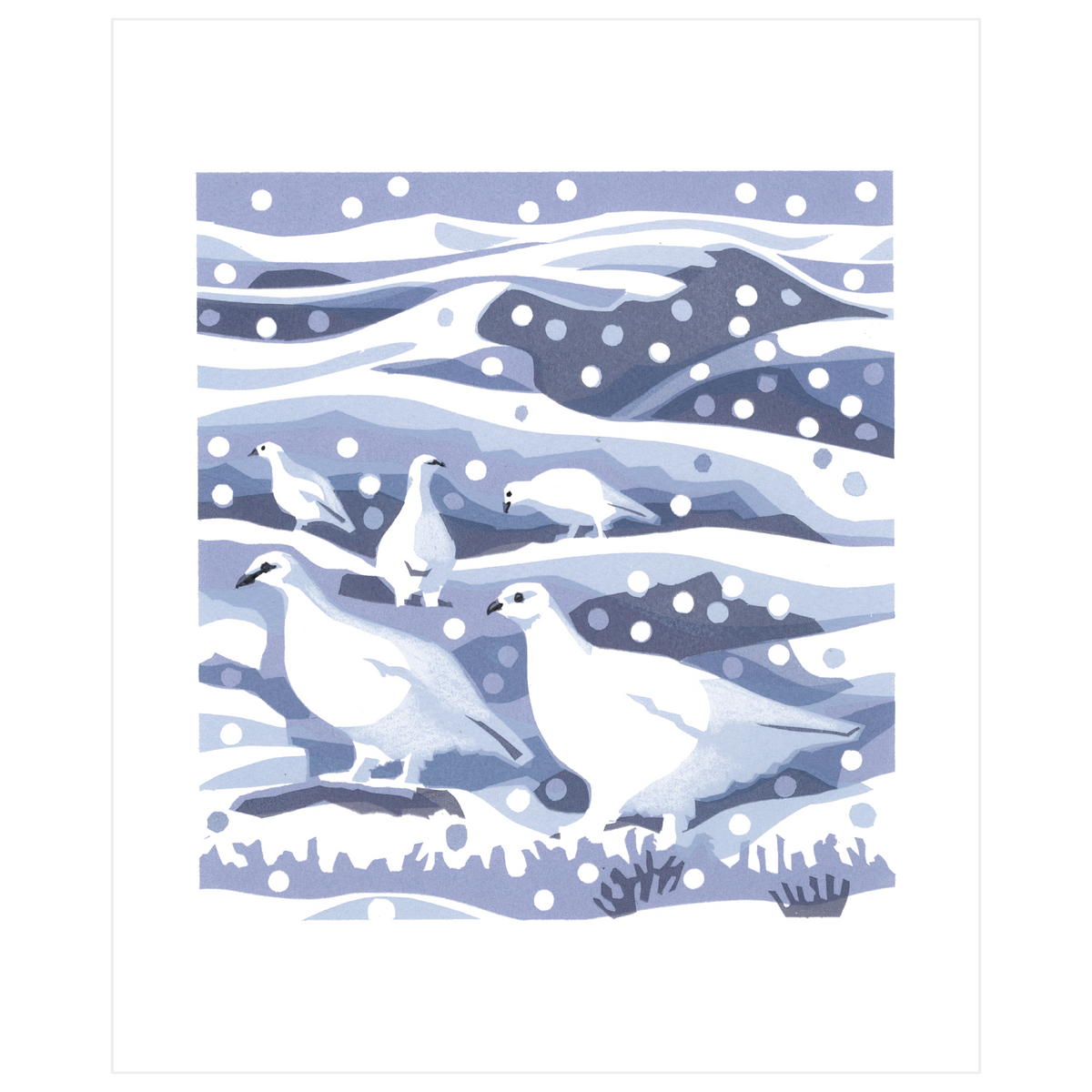 Ptarmigan greeting card by Carry Akroyd, view 2