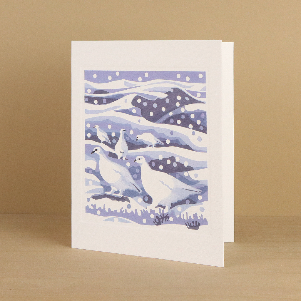 Ptarmigan greeting card by Carry Akroyd, Art Angels