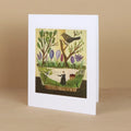 Spring Garden Bowl greeting card by Cathy Cullis, debossed floral print, ORA Gallery
