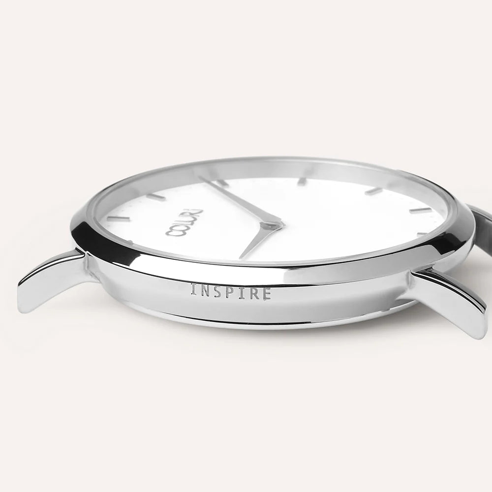 WHITE WATCH 28MM DIAL
