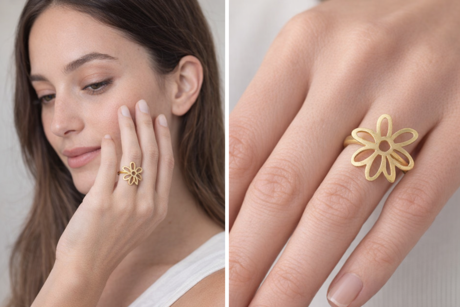 Awen Gold Plated Ring | RAS Jewellery | ORA Gallery Sheffield