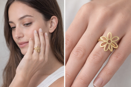 Awen Gold Plated Ring | RAS Jewellery | ORA Gallery Sheffield