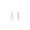 Pearl drop stud earrings