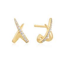 Load image into Gallery viewer, Kiss Polished Pave Studs
