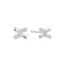 Load image into Gallery viewer, Cross Cubic Zirconia Studs
