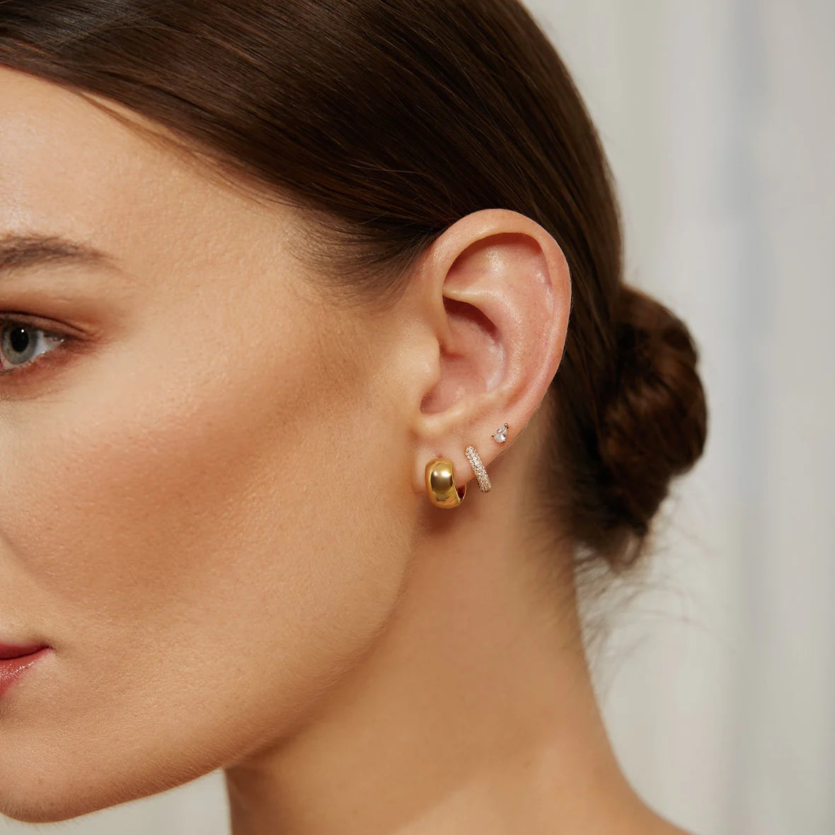 Chubby small huggie hoop Earrings