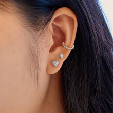Load image into Gallery viewer, Pave Heart Stud Earrings
