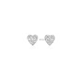 Pave Heart Stud Earrings