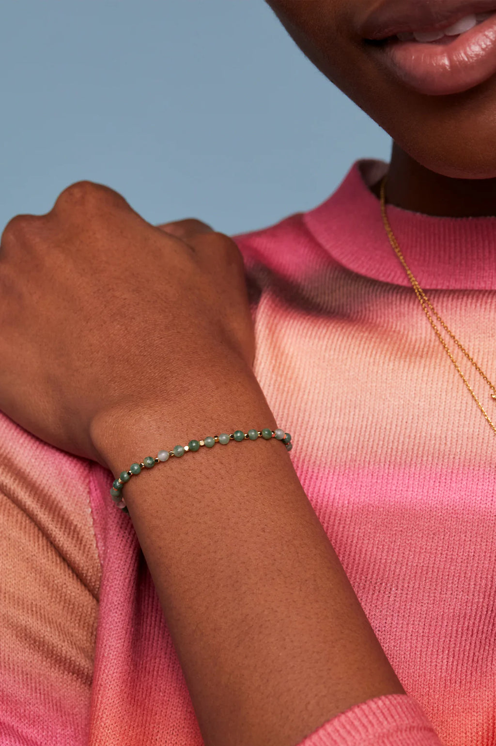 Gemstone Amelia Bracelet Gold Plated