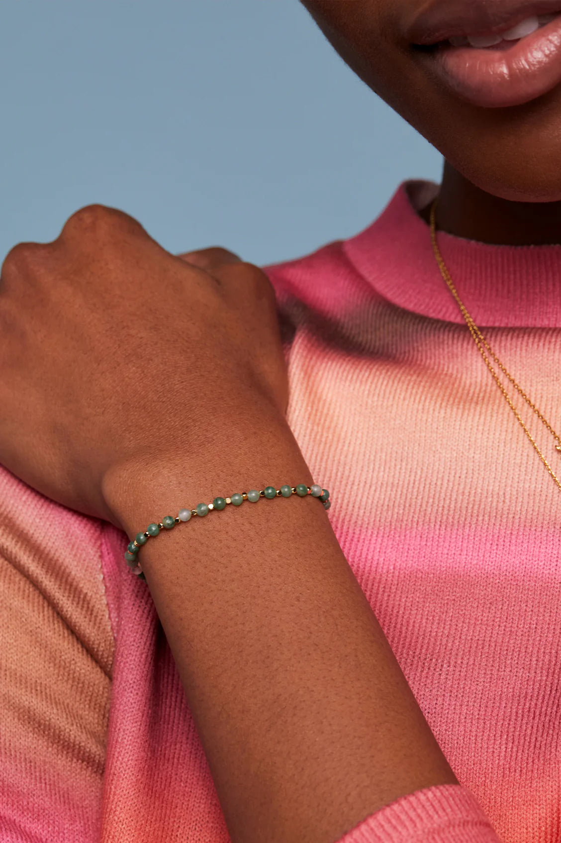 Gemstone Amelia Bracelet Gold Plated