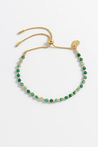 Green Quartz Gemstone Amelia Bracelet Gold Plated