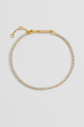 EB EDIT Fine CZ Tennis Bracelet - Gold Plated
