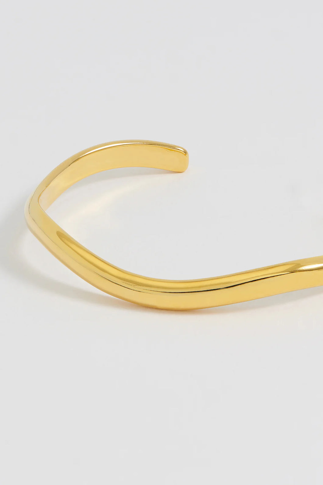 EB EDIT Molten Open Cuff Bangle - Gold Plated