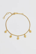 EB EDIT WATERPROOF PVD COATED Multi Pebble Double Chain Bracelet - Gold Plated