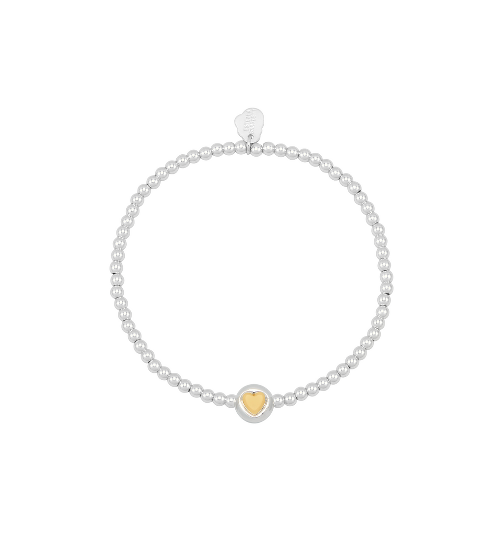 Heart Disc Bead Bracelet