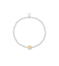 Heart Disc Bead Bracelet