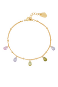 Multi CZ Pear Drop Bracelet
