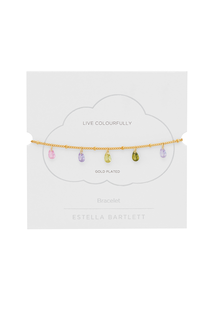 Multi CZ Pear Drop Bracelet