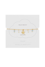 Load image into Gallery viewer, Starfish Charm Bracelet with Pearl and Blue Lace Agate
