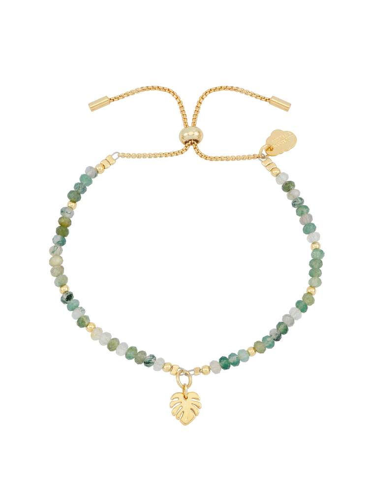 Faceted Monstera Leaf Bracelet