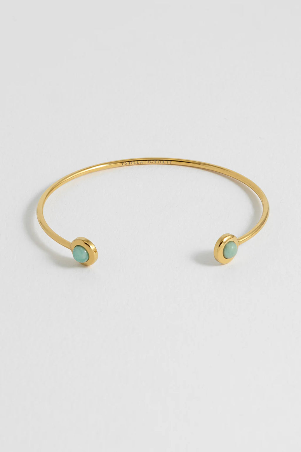 EB Wellness gemstone Open Bangle - Waterproof PVD Gold Plated