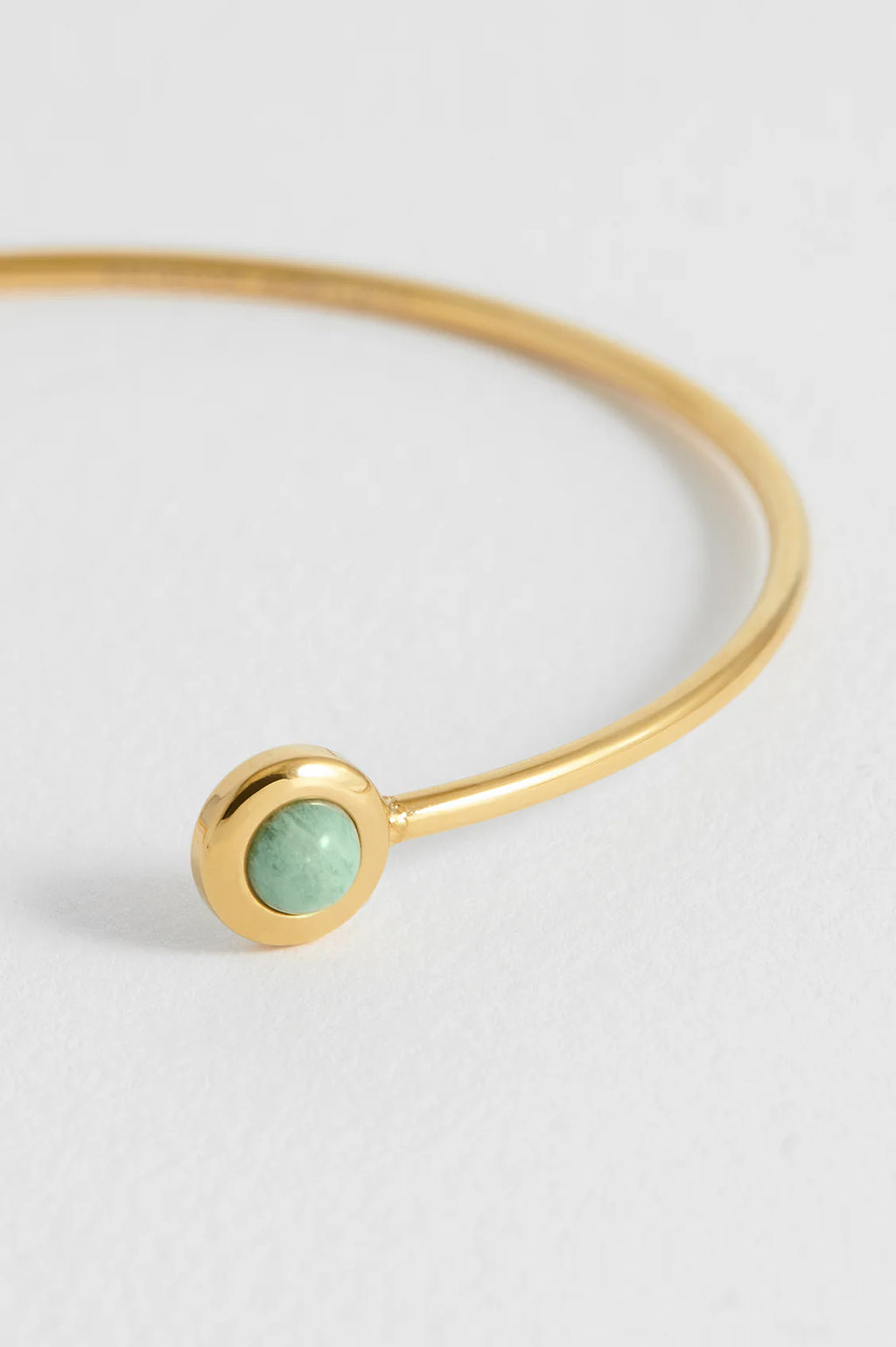EB Wellness gemstone Open Bangle - Waterproof PVD Gold Plated