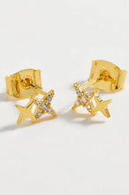 Load image into Gallery viewer, Duo Star Stud Earrings Gold Plated
