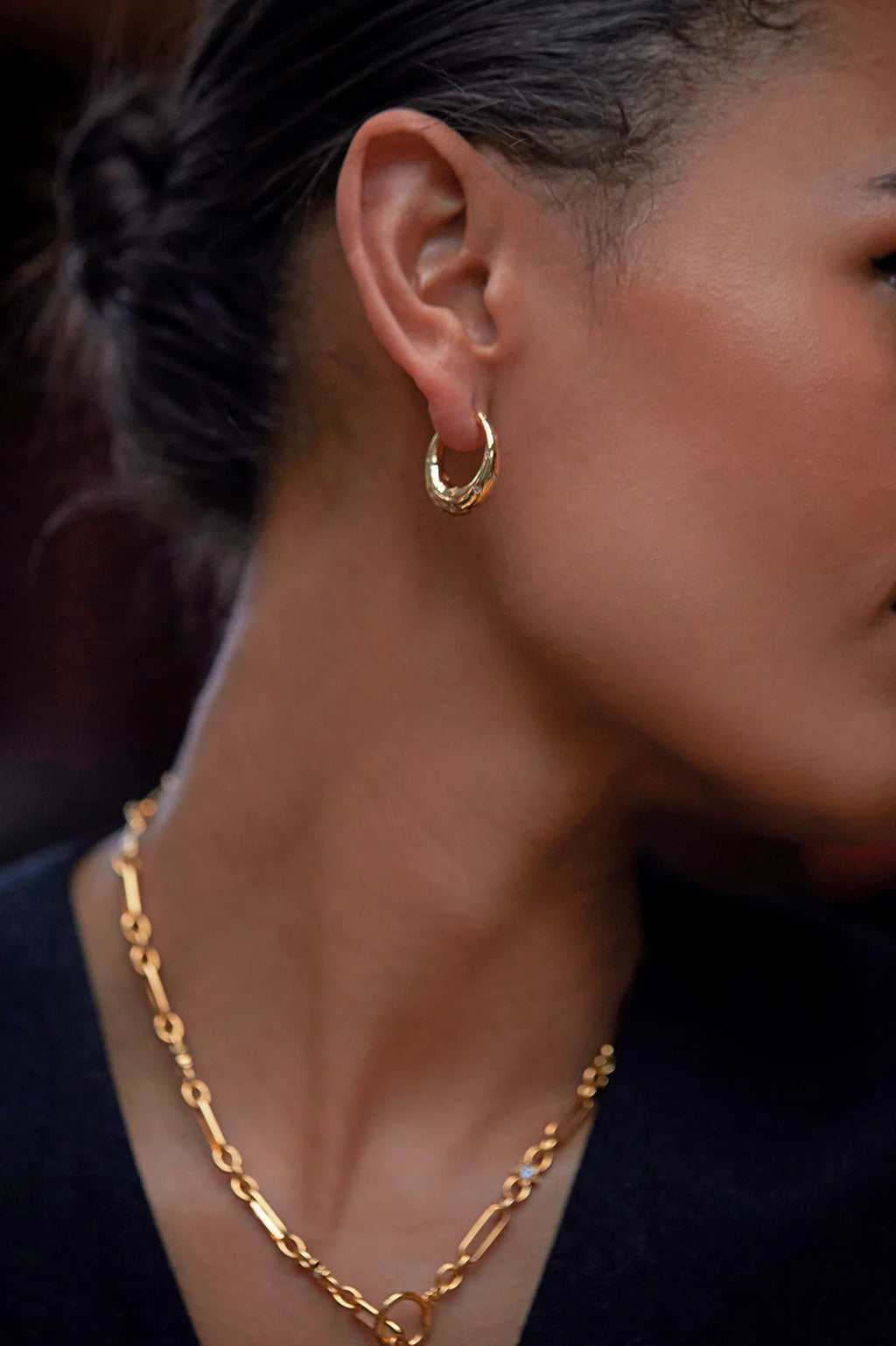 EB EDIT Multi Star CZ Hoop - Gold Plated