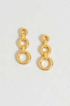 Load image into Gallery viewer, EB EDIT WATERPROOF PVD COATED Graduated Round Link Drop Earrings -  Gold Plated
