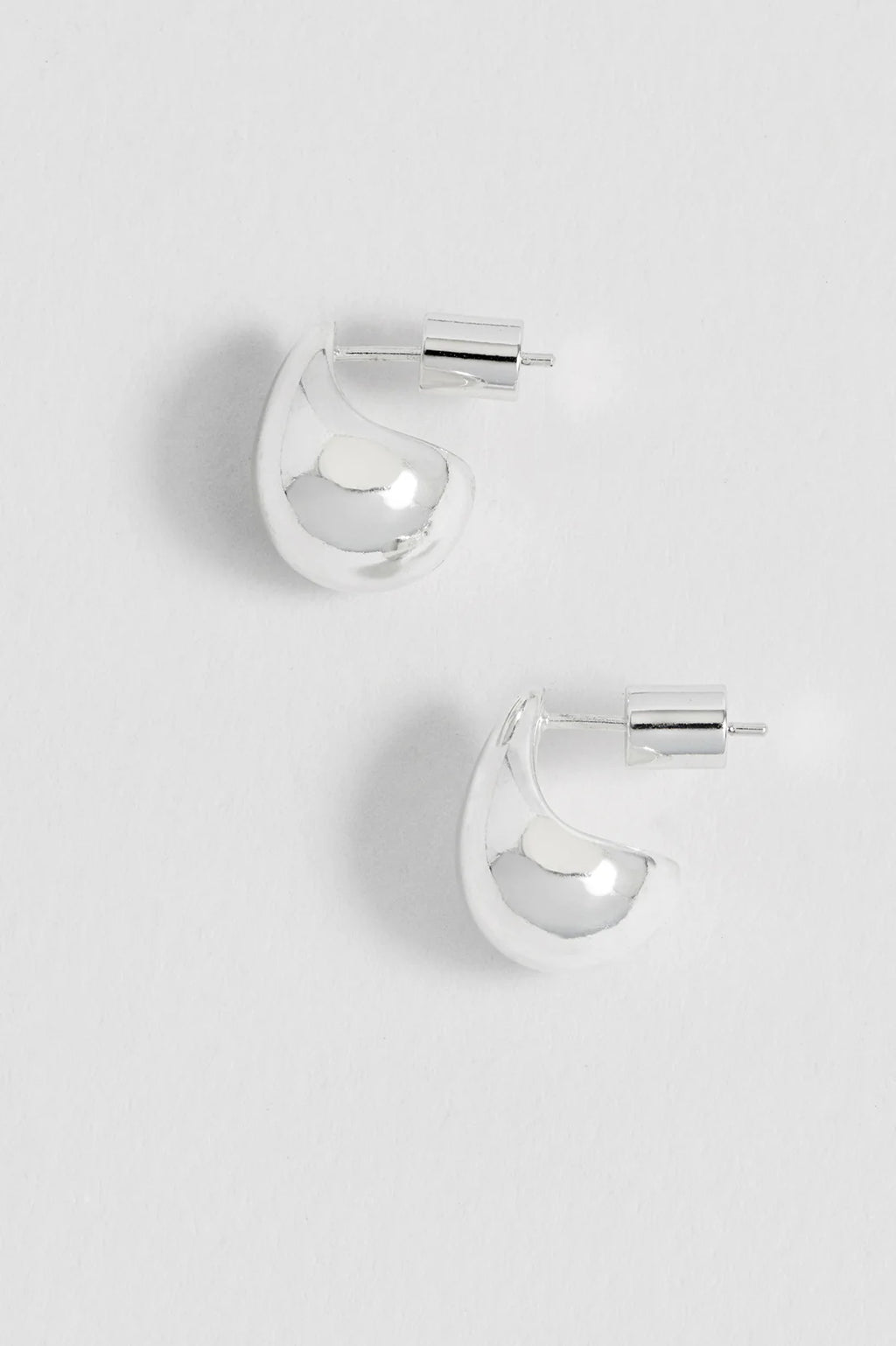 EB EDIT WATERPROOF PVD COATED Mini Teardrop Stud Earrings -  Silver Plated