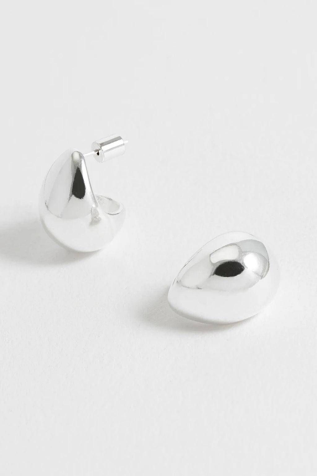 EB EDIT WATERPROOF PVD COATED Mini Teardrop Stud Earrings -  Silver Plated