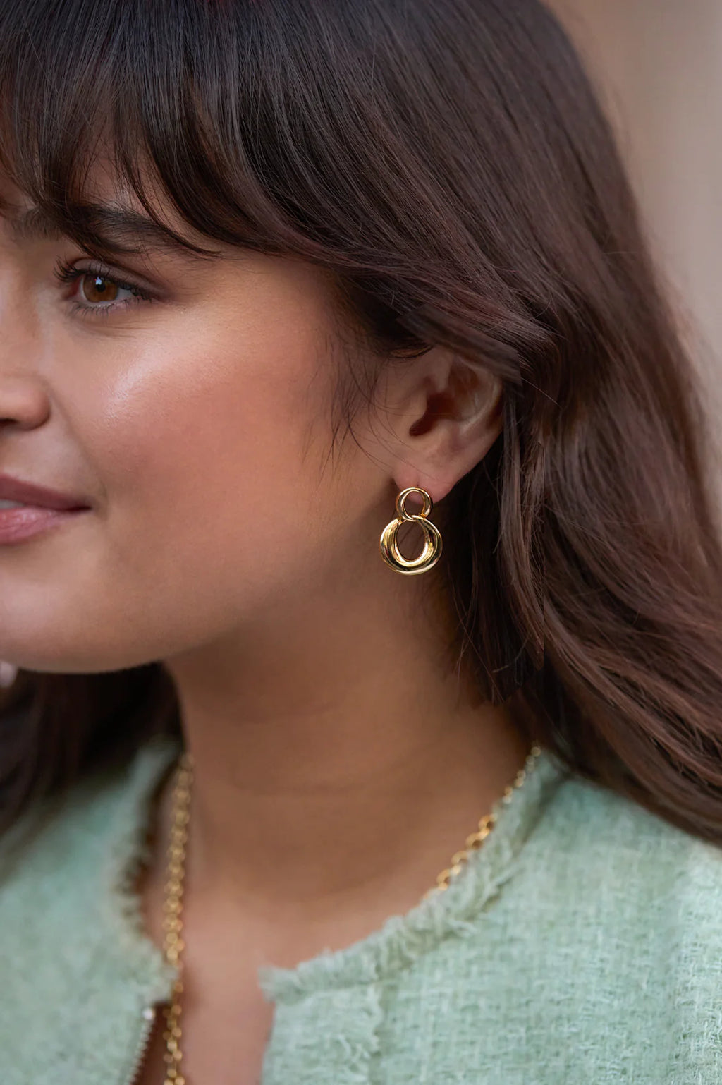 EB Edit Double Round Link Earrings