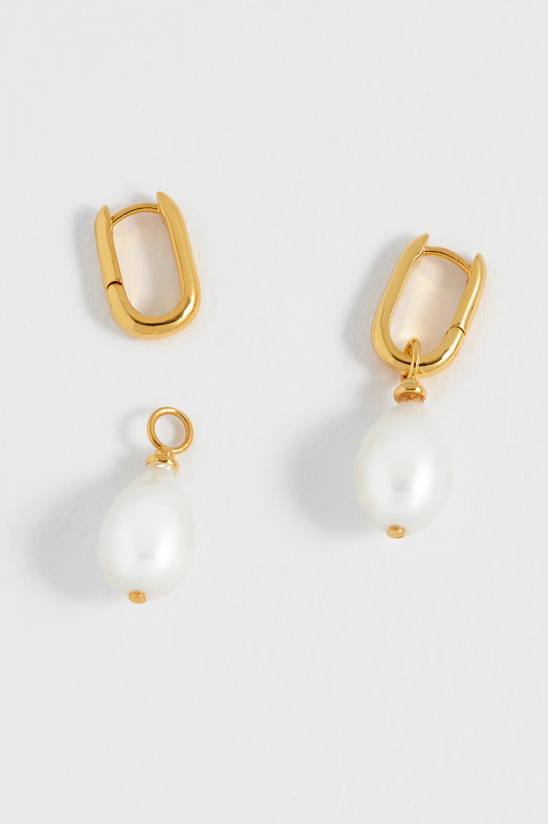 EB Edit Pearl Drop Link Earrings