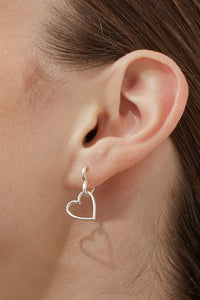 Double Heart Hoop Earrings